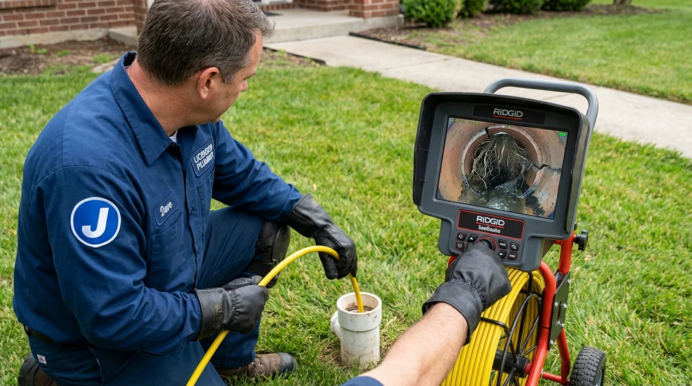 Sewer camera inspection being performed by Johns Plumbing LLC in Kimberly